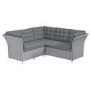 5 Seater Grey Rattan Garden Corner Sofa and Table Set - Aspen