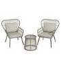 2 Seater Woven Rope Effect Bistro Set - Natural - Como