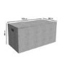 Outdoor Storage Box in Light Grey Rattan with Gas Lift - 125cm x 60cm - Fortrose