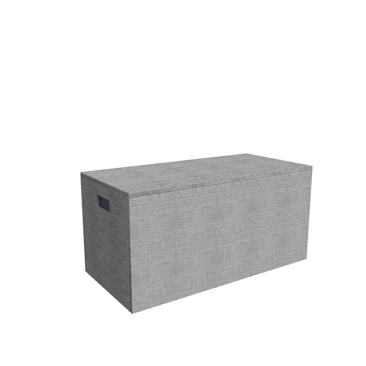 Outdoor Storage Box in Light Grey Rattan with Gas Lift - 125cm x 60cm - Fortrose