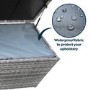 Outdoor Storage Box in Light Grey Rattan with Gas Lift - 125cm x 60cm - Fortrose