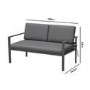 Grey Metal Garden Sofa Set - Como
