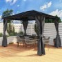 3x4m Grey Polycarbonate Roof Gazebo - Fortrose