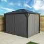 3x4m Grey Polycarbonate Roof Gazebo - Fortrose