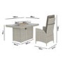 6 Seater Grey Rattan Reclining Garden Dining Set with Fire Pit Table - Aspen