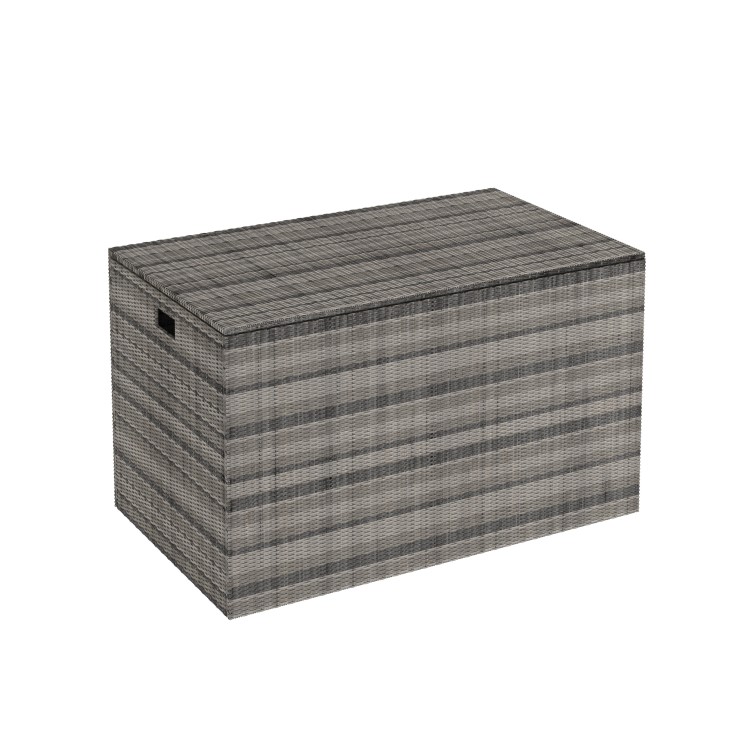 Grey Rattan Outdoor Gas Lift Storage Box - 150cm x 90cm  - Fortrose
