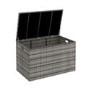 Grey Rattan Outdoor Gas Lift Storage Box - 150cm x 90cm  - Fortrose