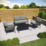 Rope Garden Sofa Set in Grey and Black  - Como