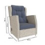 4 Seater Grey Rattan Reclining Garden Sofa Set - Aspen
