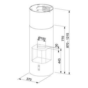 Franke FTU3807IXS77 Tube 37cm Island Hood in Stainless Steel
