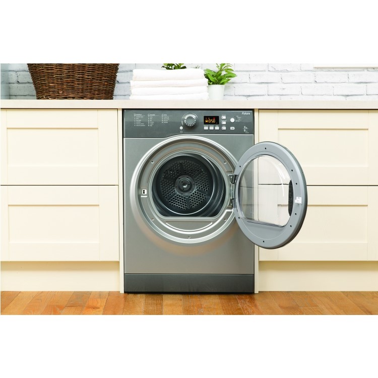 GRADE A1 - Hotpoint FTVFG65BGG 6kg Freestanding Vented Tumble Dryer - Graphite