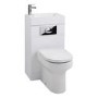 White Cloakroom Suite with Curve Toilet