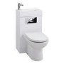 White Cloakroom Suite with D-Shape Toilet