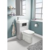 Grey Cloakroom Suite with D-Shape Toilet