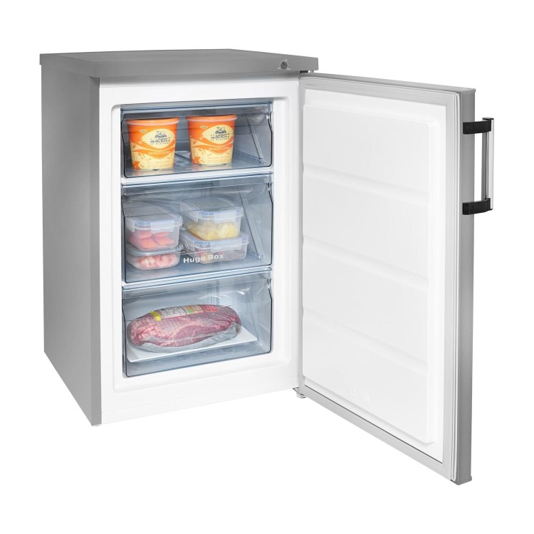 Hisense FV105D4BC21 82 Litre Freestanding Under Counter Freezer Rating 56cm Wide - Stainless Steel