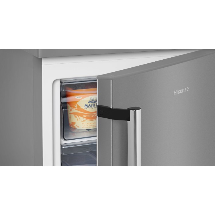 Hisense FV105D4BC21 82 Litre Freestanding Under Counter Freezer Rating 56cm Wide - Stainless Steel