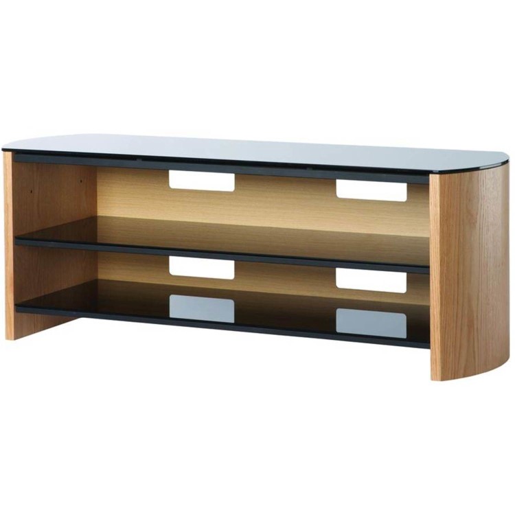 Alphason FW1100-LO/B Finewoods TV Stand for up to 50" TVs - Black 