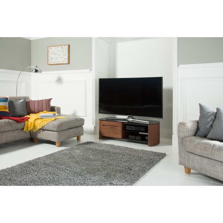 Alphason FW1100CB-BLK Finewoods TV Stand for up to 50" TVs - Black 