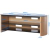 Alphason FW1350-LO/B Finewoods TV Stand for up to 60&quot; TVs - Light Oak