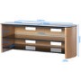 Alphason FW1350-LO/B Finewoods TV Stand for up to 60" TVs - Light Oak