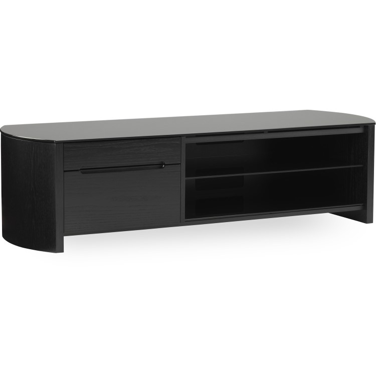 Alphason FW1350CB-BLK Finewoods Cabinet TV Stand for up to 60" TVs - Black/Oak