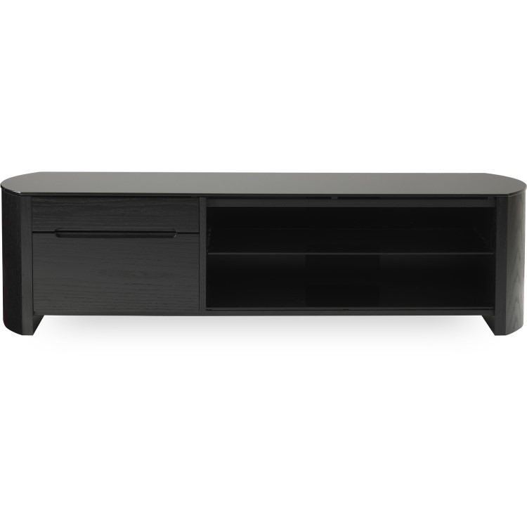 Alphason FW1350CB-BLK Finewoods Cabinet TV Stand for up to 60" TVs - Black/Oak