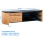 Alphason FW1350CB-BLK Finewoods Cabinet TV Stand for up to 60" TVs - Black/Oak