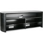 Alphason FW1350SB-BLK Finewoods Soundbar TV Stand for up to 49" TVs - Black/Oak