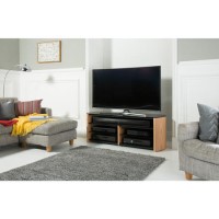 Alphason FW1350SB-LO Finewoods Soundbar TV Stand for up to 60" TVs - Light Oak 