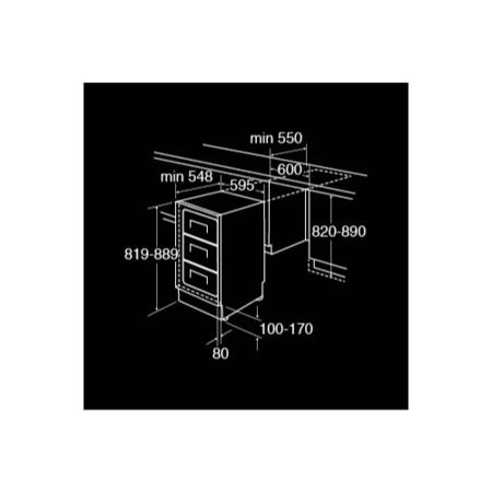 GRADE A1 - CDA FW283 Integrated Under Counter Freezer