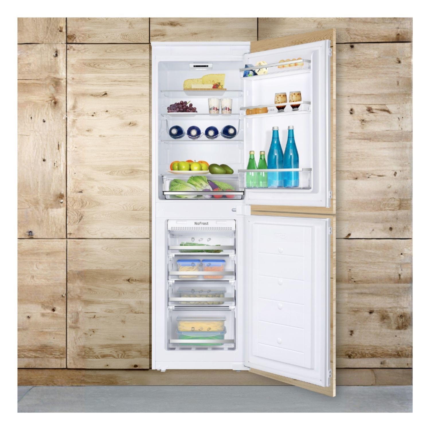 224 Litre 50 50 Integrated Frost Free Fridge Freezer