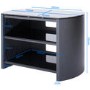 Alphason FW750-W/B Finewoods 3 Shelf TV Stand for up to 32" TVs - Walnut