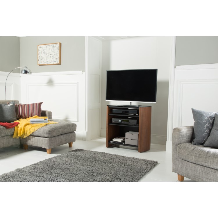 Alphason FW750/4-BV/B Finewoods HiFi and TV Stand for up to 37" TVs - Black 