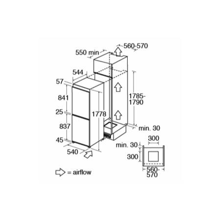 CDA FW851 50-50 Integrated Fridge Freezer