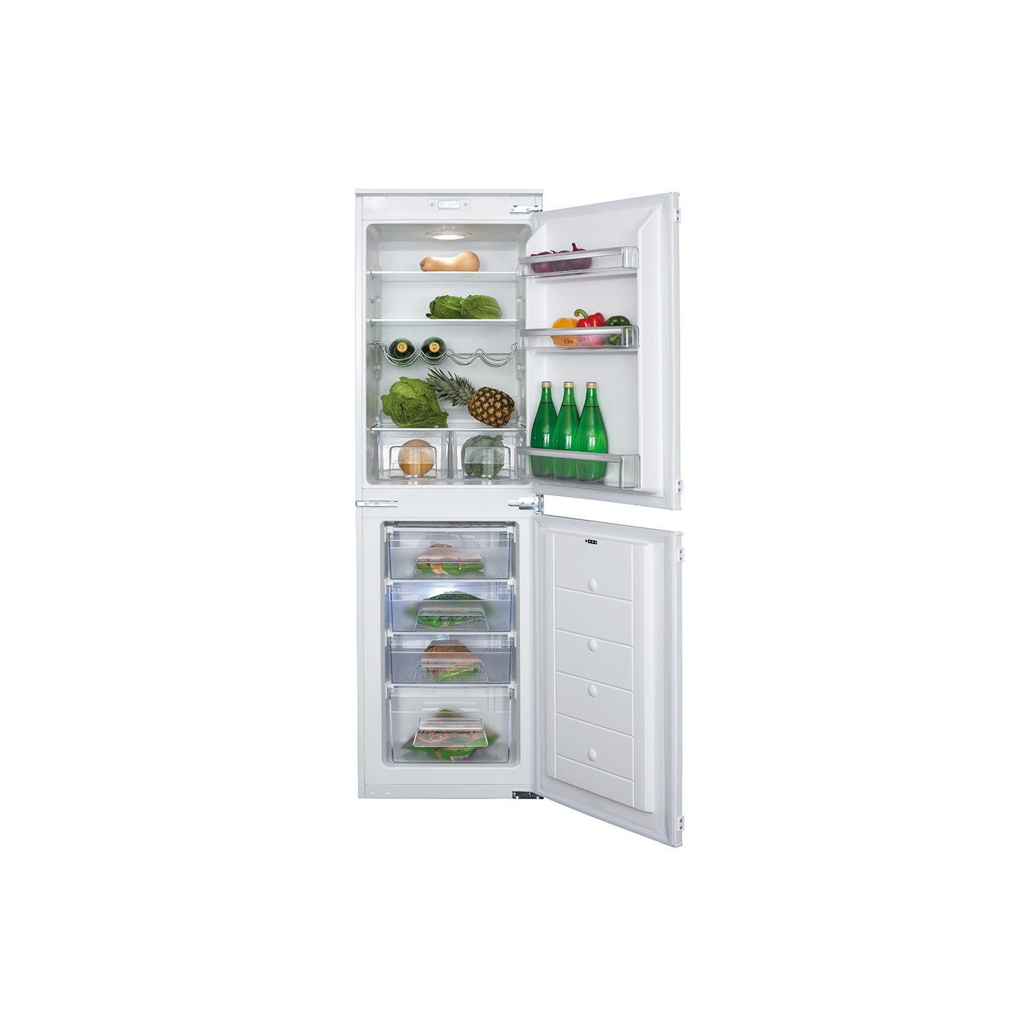 Refurbished CDA FW852 Integrated 244 Litre 50/50 Upright Fridge Freezer White