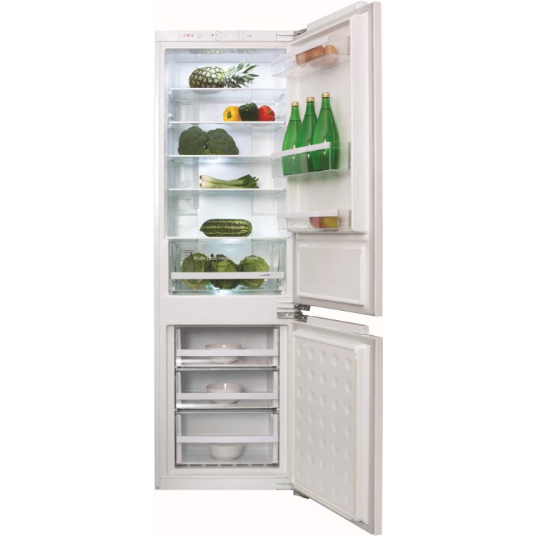 GRADE A1 - CDA FW971 56cm Wide Frost Free 70-30 Integrated Upright Fridge Freezer - White