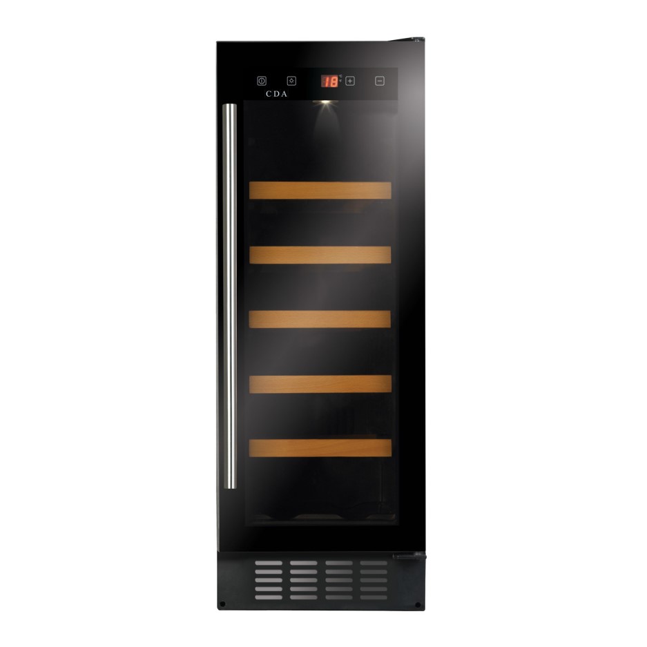 CDA FWC304BL 20 Bottle Freestanding Under Counter Wine Cooler Single