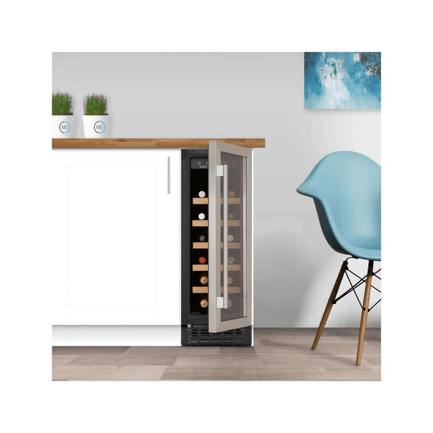 CDA 20 Bottle Capacity Single Zone Freestanding Under Counter Wine