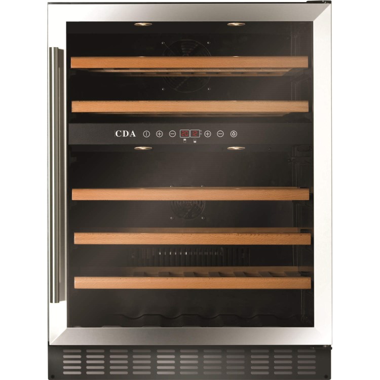 CDA FWC602SS 60 cm Wide Freestanding/Under Counter Stainless Steel Wine Cooler