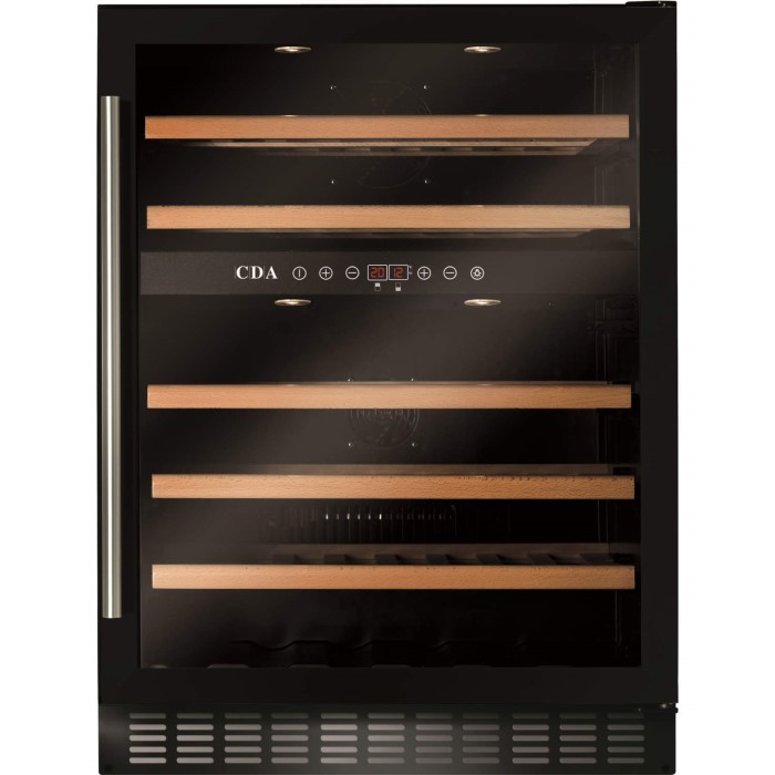 CDA FWC603BL 60 cm Freestanding Under Counter Wine Cooler Black