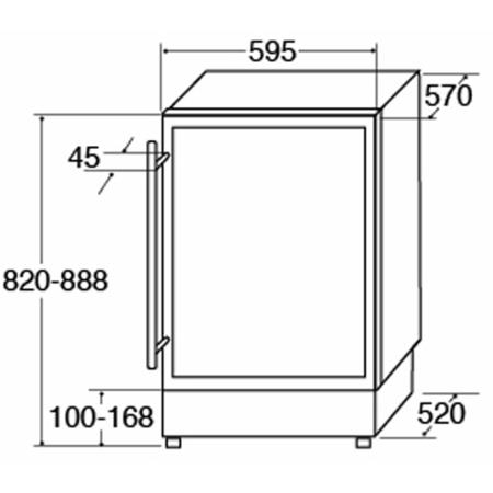 Refurbished CDA FWC604SS Freestanding 46 Bottle Dual Zone Under Counter Wine Cooler Stainless Steel