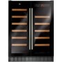 GRADE A1 - CDA FWC624BL 60cm Under Counter Double Door Wine Cooler - Black