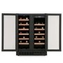 CDA 40 Bottle Freestanding Under Counter Wine Cooler Dual Zone 60cm Wide 82cm Tall - Stainless Steel