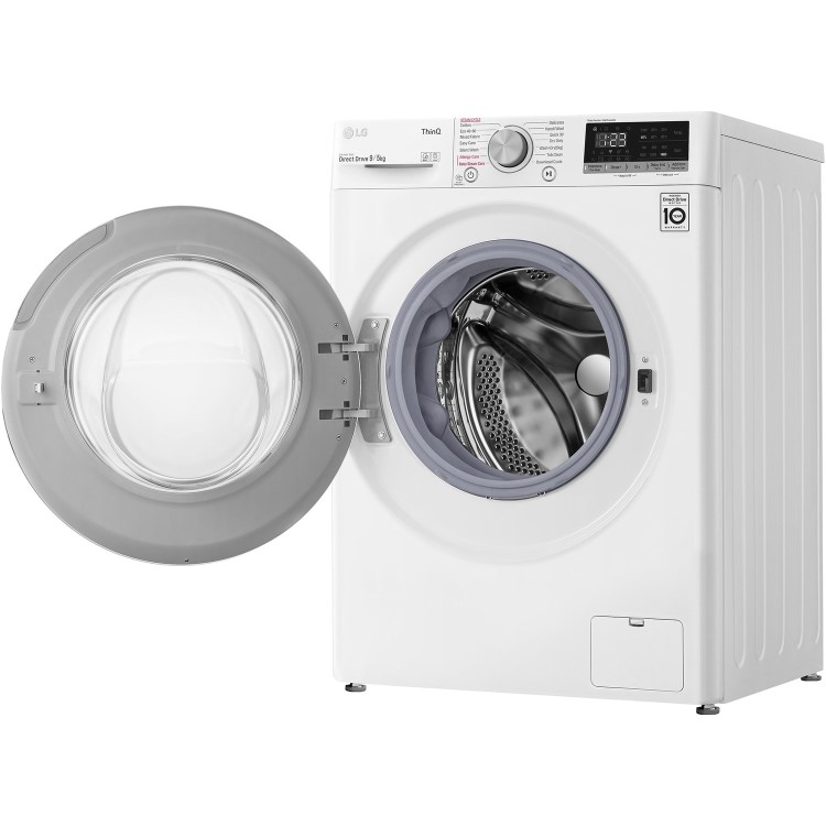 GRADE A2 - LG FWV595WSE Freestanding Wifi Connected 9kg Wash 5kg Dry 1400rpm Washer Dryer - White