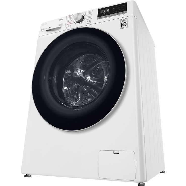 GRADE A2 - LG FWV595WSE Freestanding Wifi Connected 9kg Wash 5kg Dry 1400rpm Washer Dryer - White