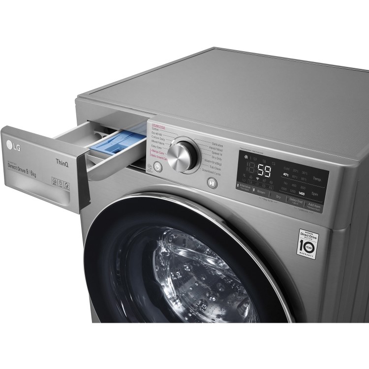 LG 9kg Wash 6kg Dry Freestanding Washer Dryer - Silver