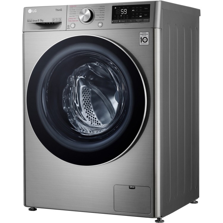 LG 9kg Wash 6kg Dry Freestanding Washer Dryer - Silver