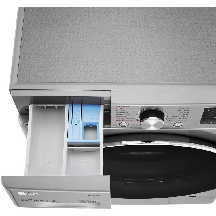 LG 9kg Wash 6kg Dry Freestanding Washer Dryer - Silver