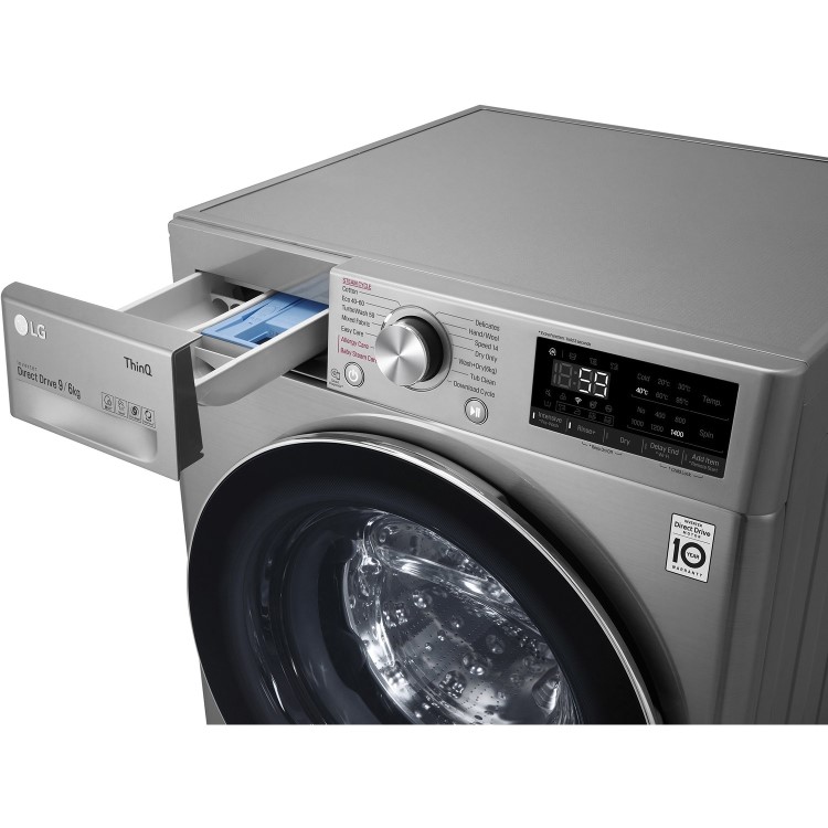LG 9kg Wash 6kg Dry Washer Dryer - Silver