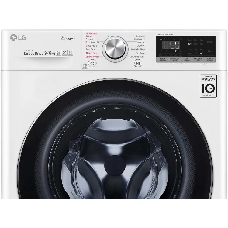 LG FWV796WTS 9kg Wash 6kg Dry 1400rpm Freestanding Washing Machine With Steam - White